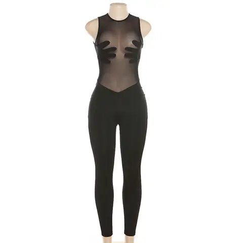 Hand Print Bodyshaping Jumpsuit