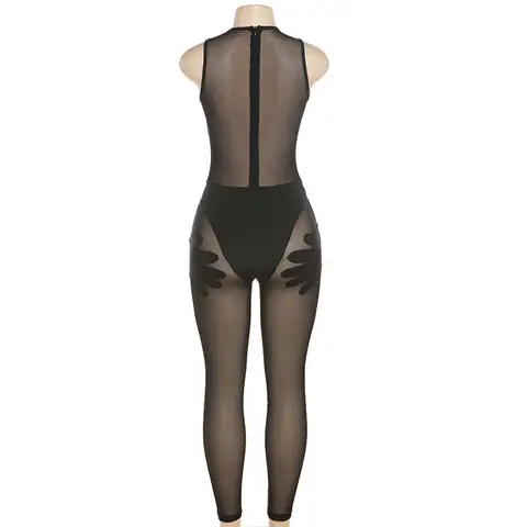 Hand Print Bodyshaping Jumpsuit