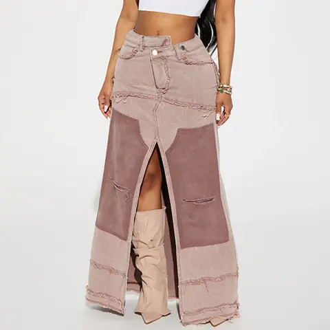 Tamia’s Cargo Style Patchwork Skirt