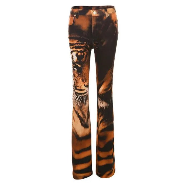 Tiga Printed Flare Bottom Pants