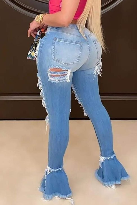 Ripped Flare Legs