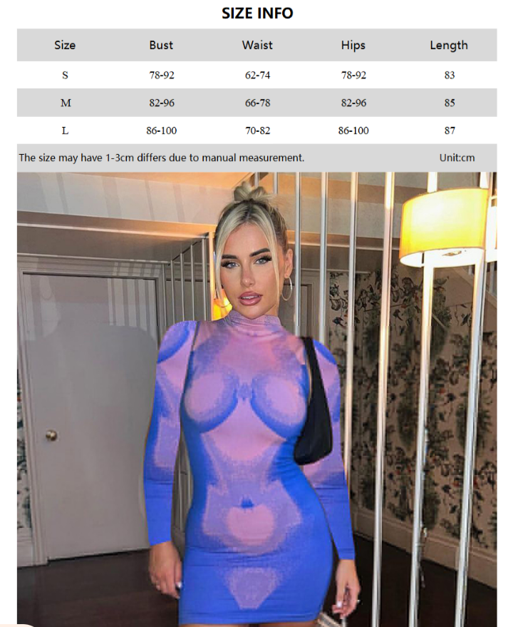 Spring /Summer Body Print Bodycon Dress