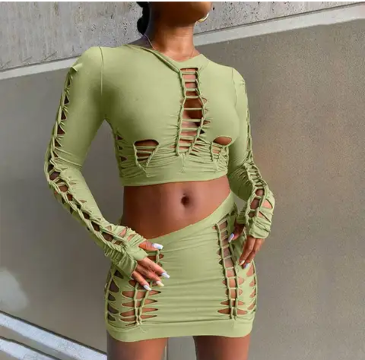 Autumn 2Piece Slim Fitted Skirt Set