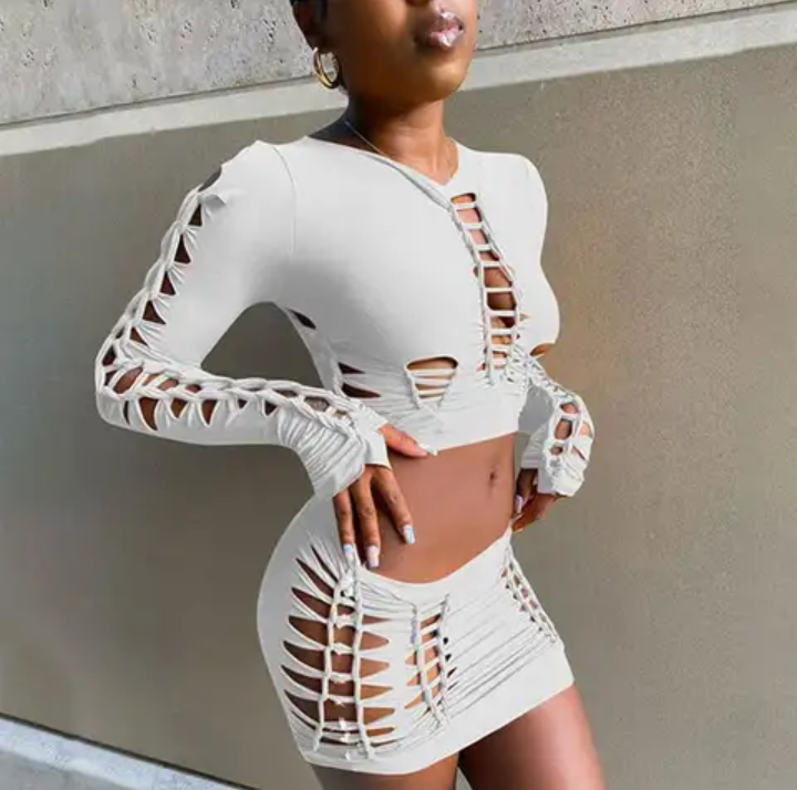 Autumn 2Piece Slim Fitted Skirt Set