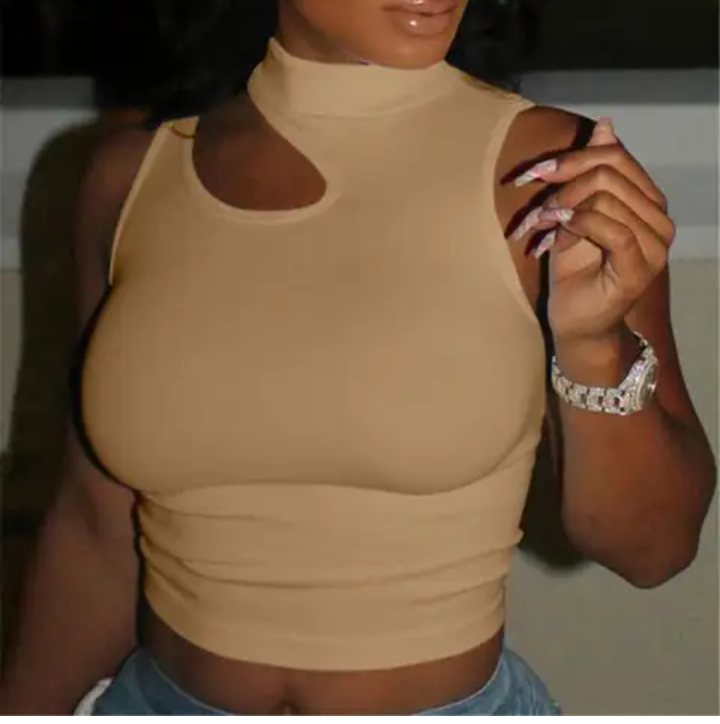 Half A Turtleneck Cut Out Camisole