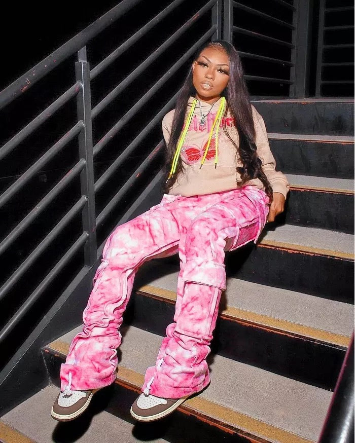 Multi Printed Sweat Cargo Pants