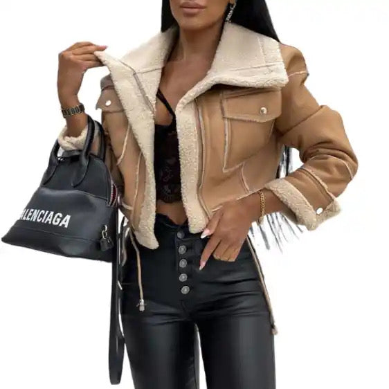 Pu leather Biker Jacket