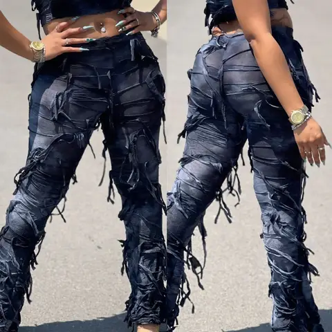Baddies Tie Dye Tassel Pants