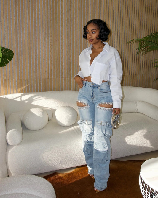 Signature’s Open Thigh Denim/Cargo Pants