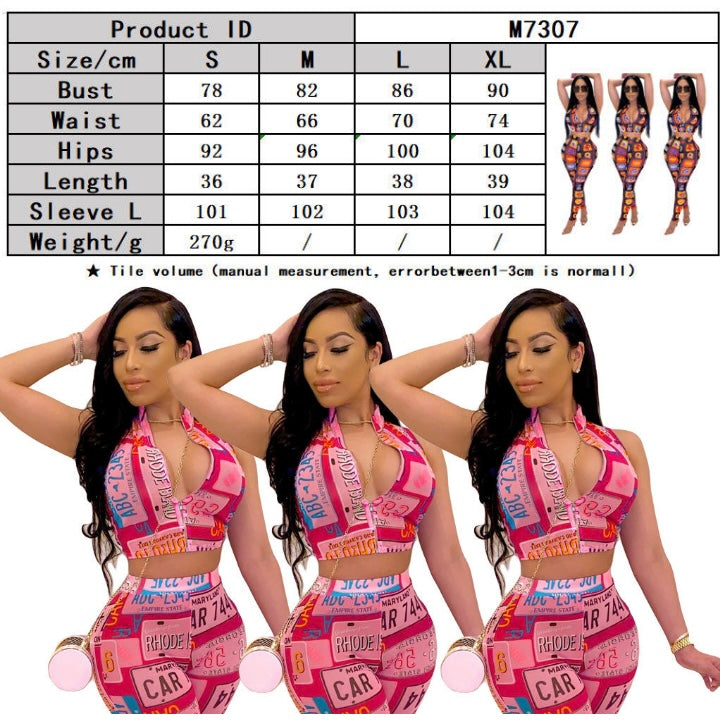 OLaf Sleeveless Digital Print Spring/Summer Pant Set