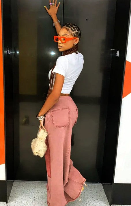 Tamia’s Cargo Style Patchwork Skirt