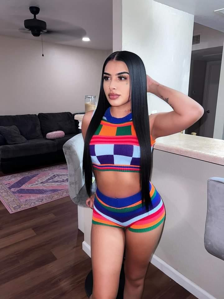 Multi-Color Two Piece Short Set