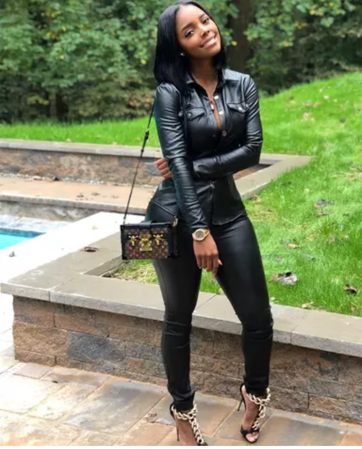 Leather Pant Set Long Sleeve Zippers Pu Coat