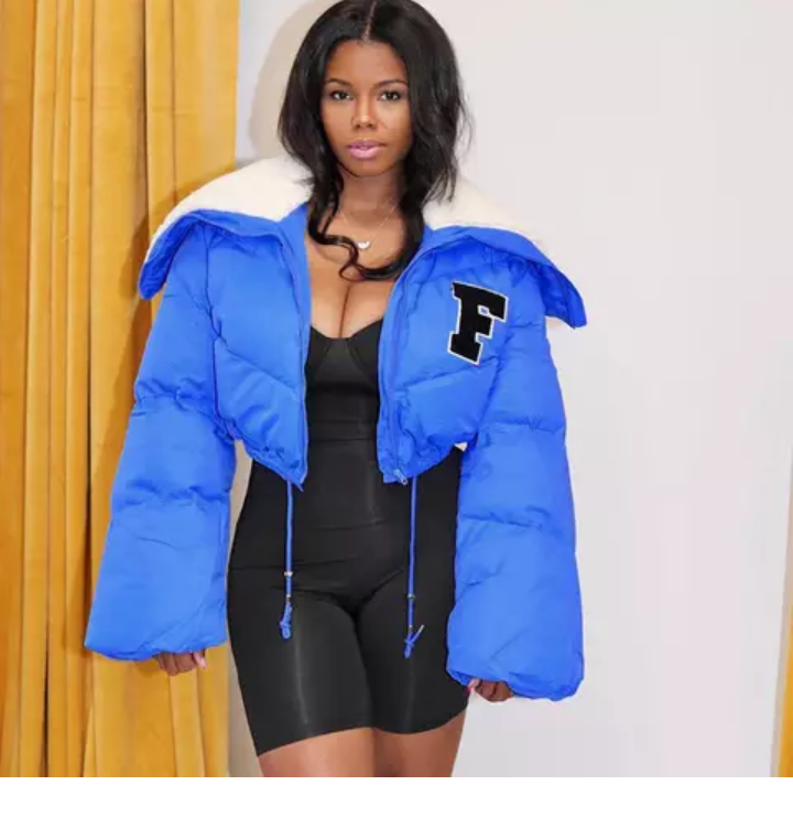 Bomber Puffer Cropped Coat