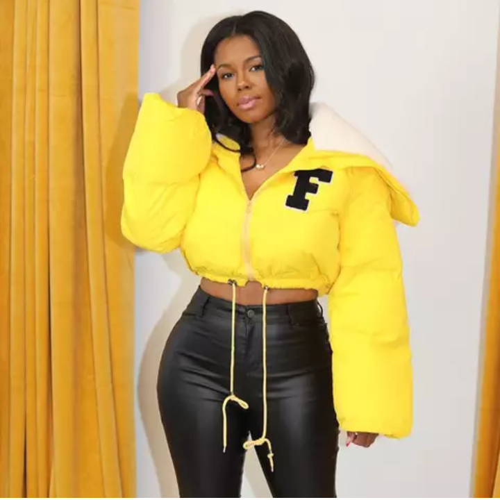 Bomber Puffer Cropped Coat