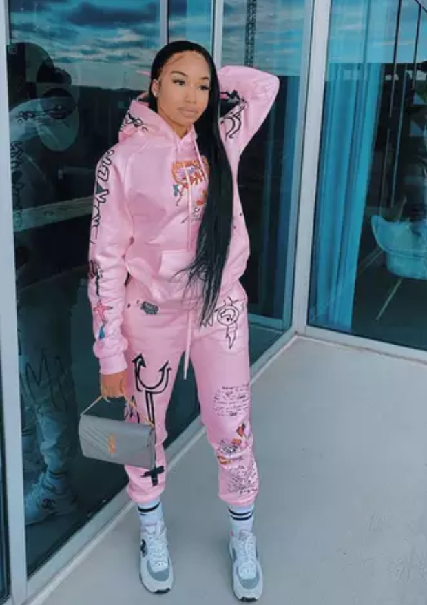 Graphic Printed Jogger Set
