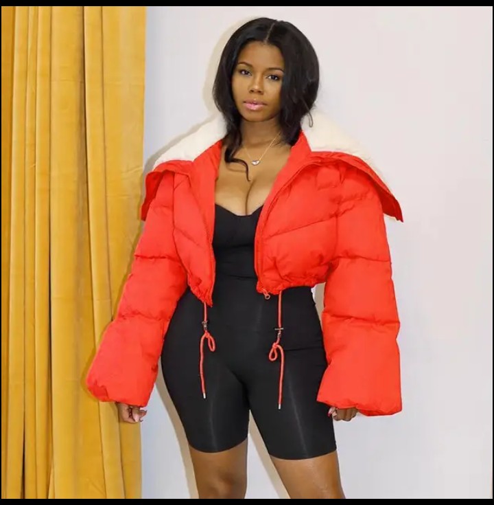 Bomber Puffer Cropped Coat