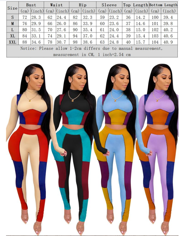 JSentel Elegant Mix Tone 2 Piece Pant Set