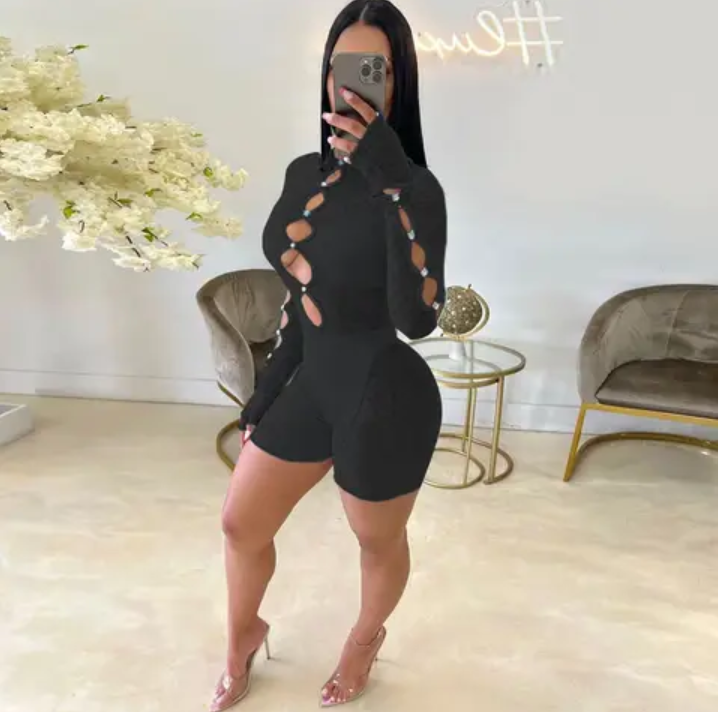 Who's That Girl Bodycon Rumper