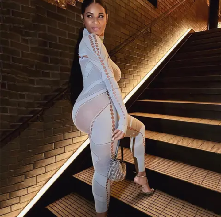 Body Dancer Mesh Jumpsuit