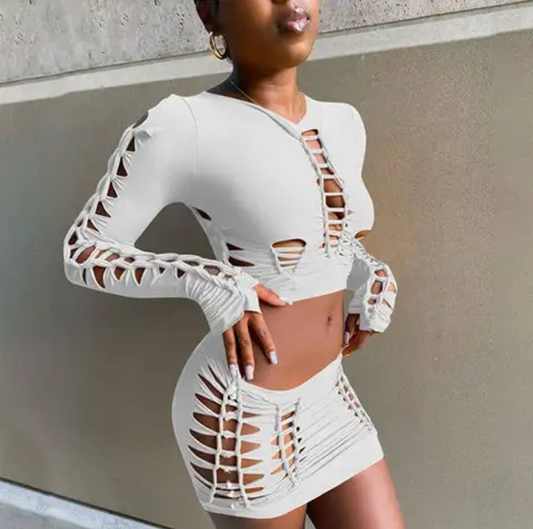 Autumn 2Piece Slim Fitted Skirt Set