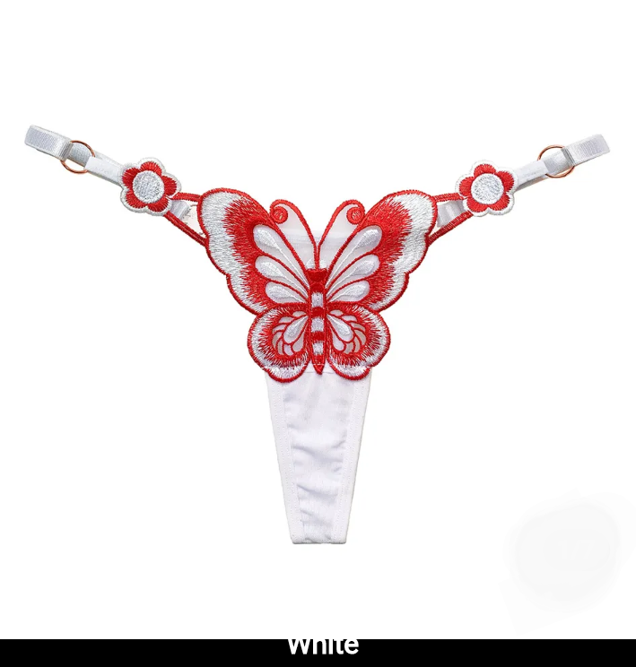 Lace Butterfly 🦋 Embroidery Thong Panties