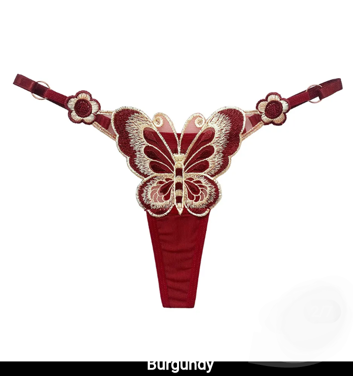 Lace Butterfly 🦋 Embroidery Thong Panties