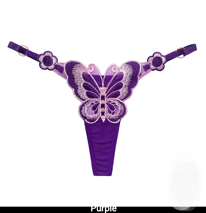 Lace Butterfly 🦋 Embroidery Thong Panties
