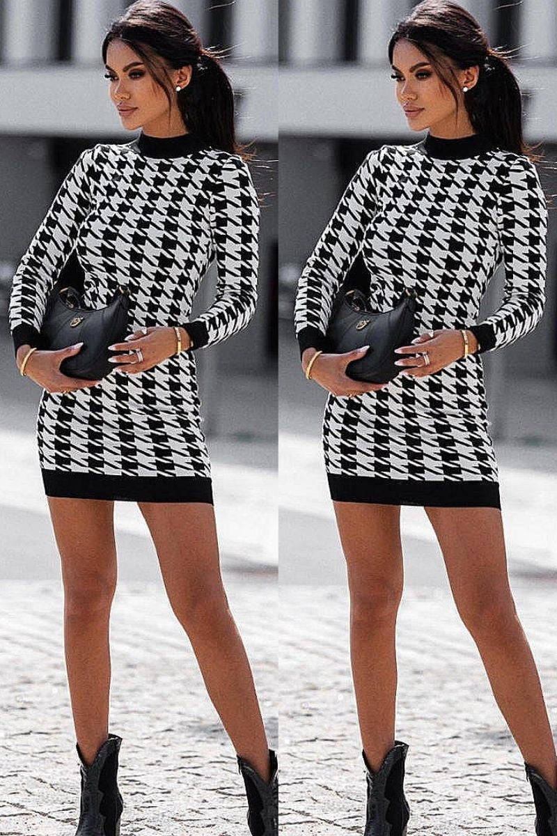 Giulianna's Black & White Bodycon Dress