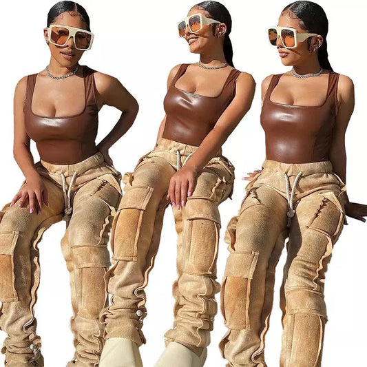 Multi Printed Sweat Cargo Pants